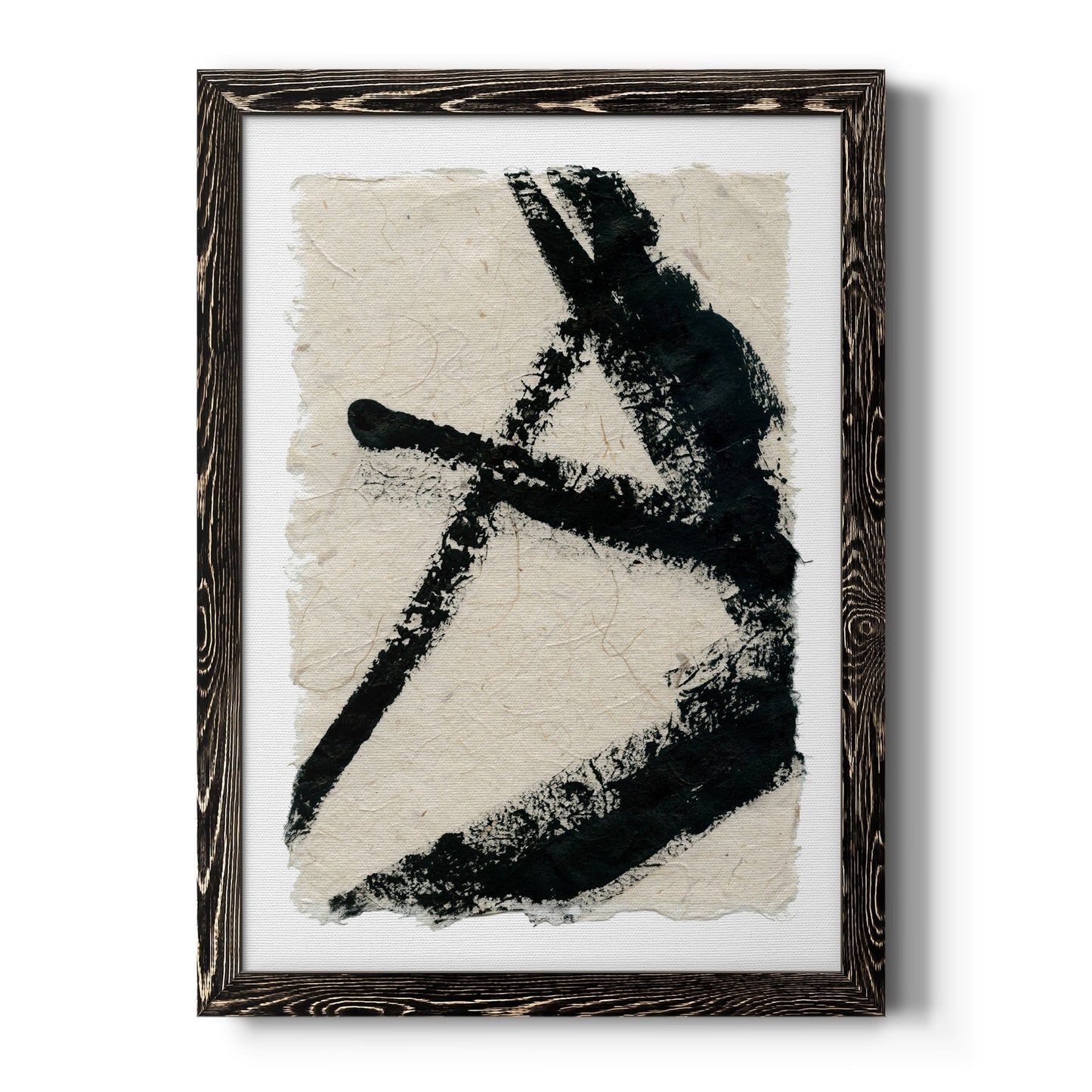 Lines Crossed I - Barnwood Framed Canvas Print