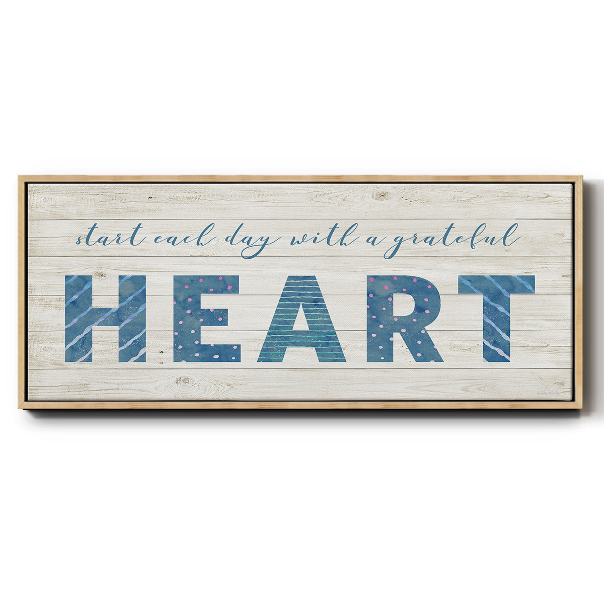 Grateful Heart - Floater Framed Canvas Print