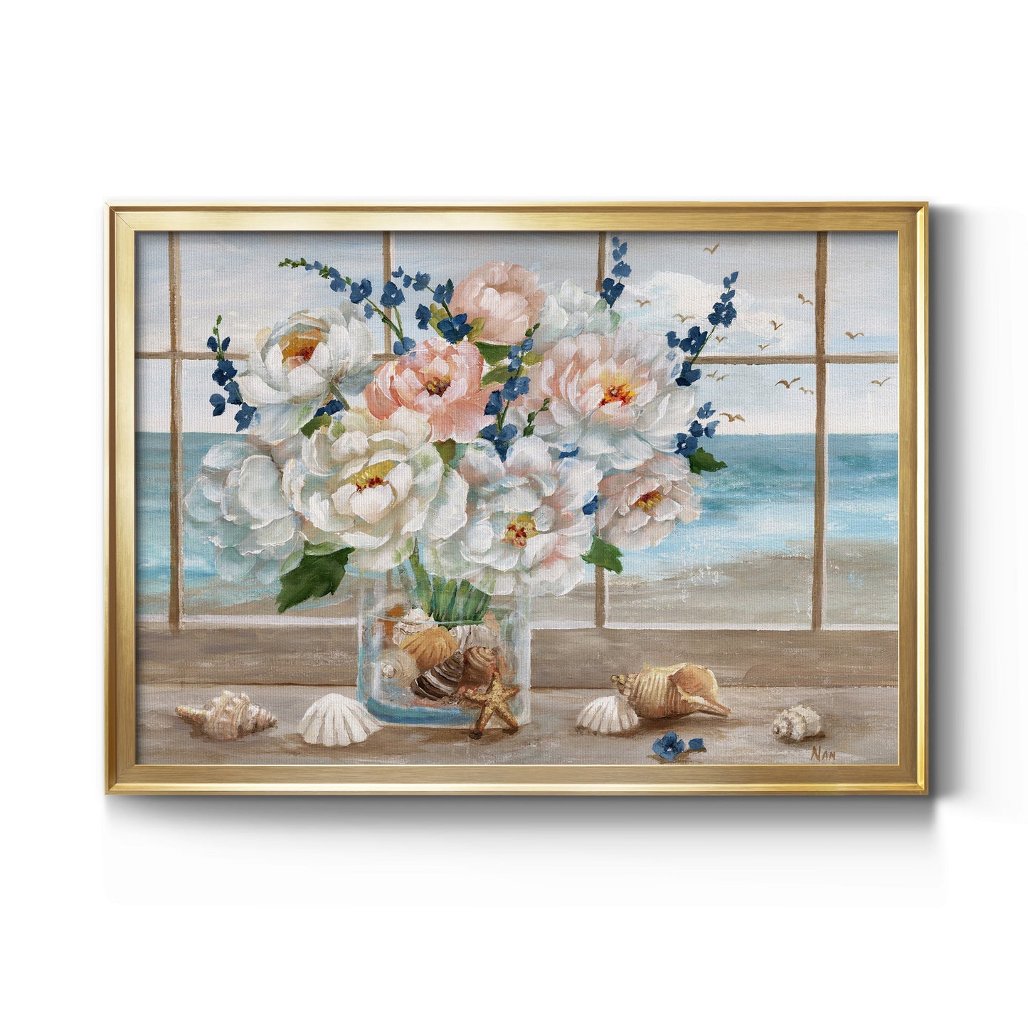 Coastal Window Premium Classic Framed Canvas - Ready to Hang