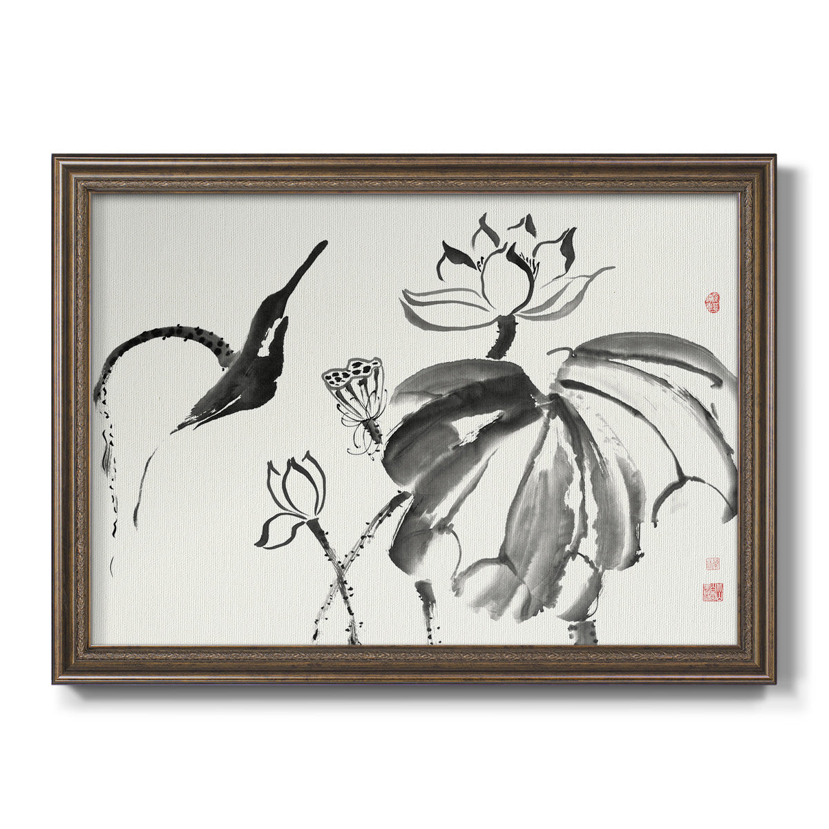 Lotus Study I Premium Framed Canvas- Ready to Hang