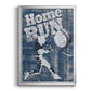 Home Run Hitter - Modern Framed Canvas Print