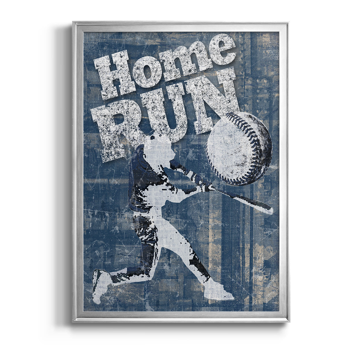 Home Run Hitter - Modern Framed Canvas Print