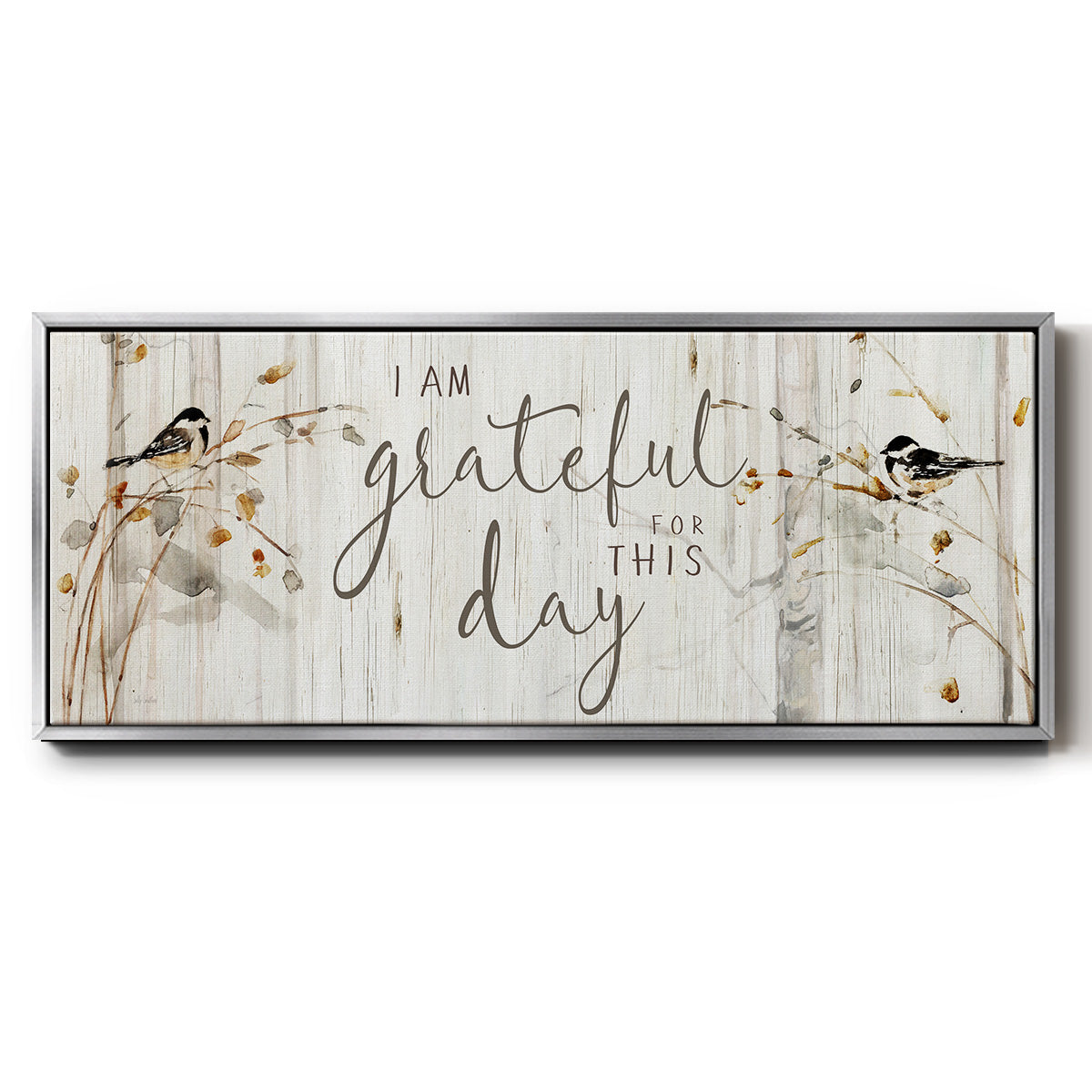 Grateful for this Day - Floater Framed Canvas Print