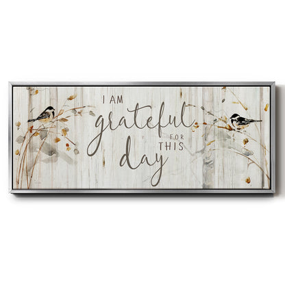 Grateful for this Day - Floater Framed Canvas Print