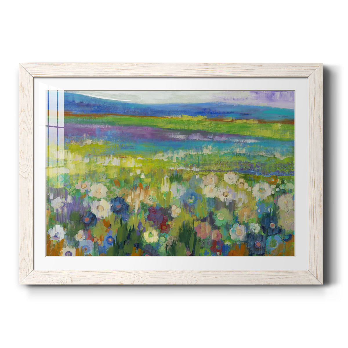 Flowerfields-Premium Framed Print - Ready to Hang