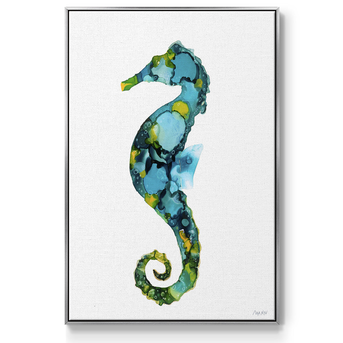 Seahorse Framed Premium Gallery Wrapped Canvas - Ready to Hang