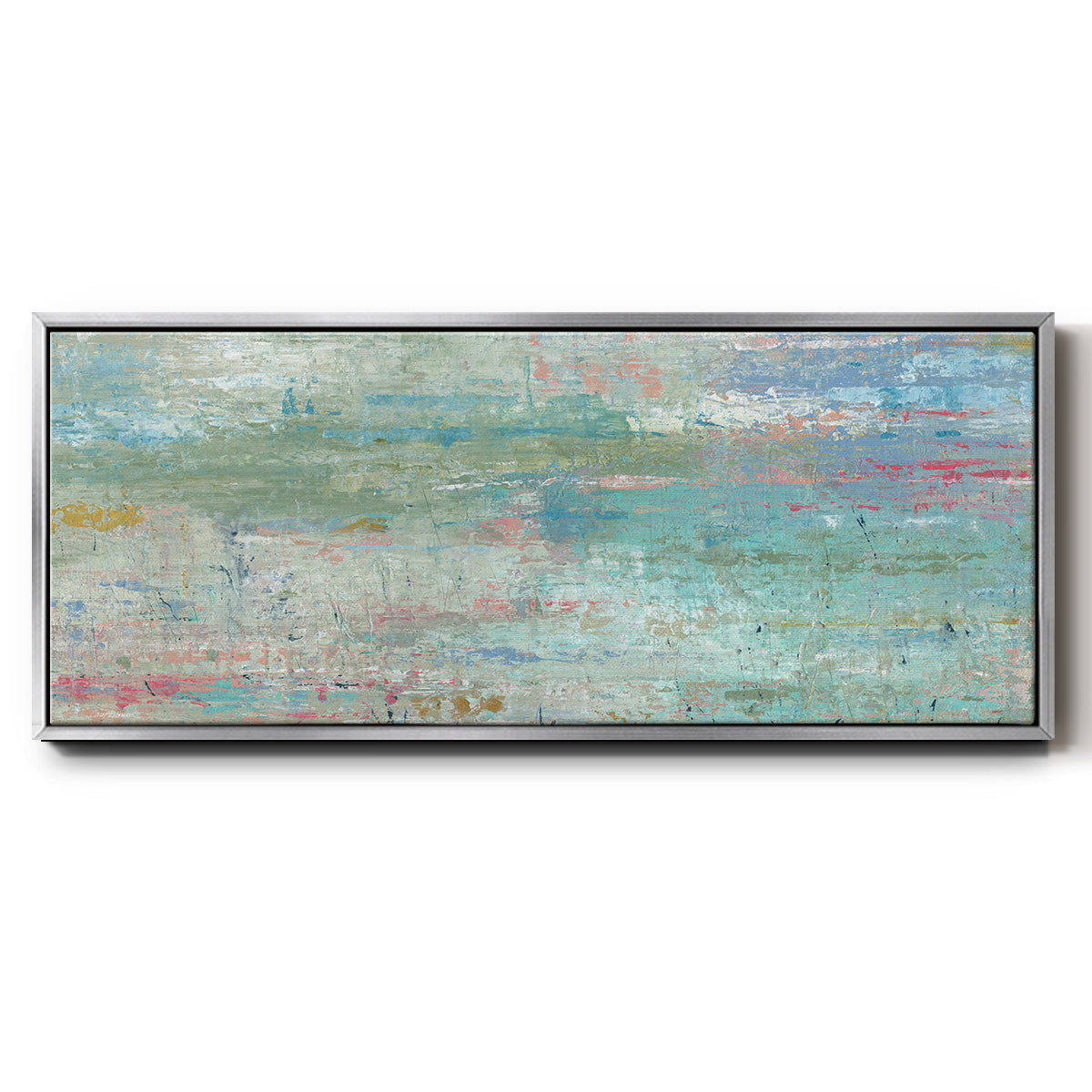 Pastel Watergarden - Floater Framed Canvas Print