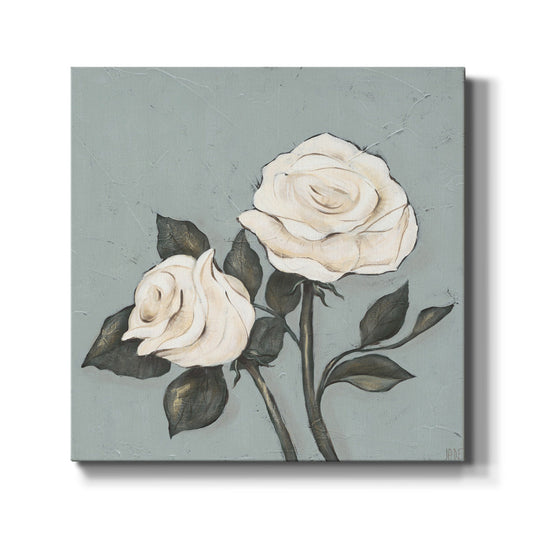 Two Tan Roses - Canvas Art Print