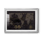 Black Gold Map - Modern Framed Art Print