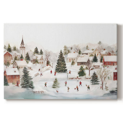 Snowwhite Manger Square - Canvas Art Print