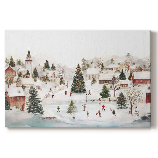 Snowwhite Manger Square - Canvas Art Print