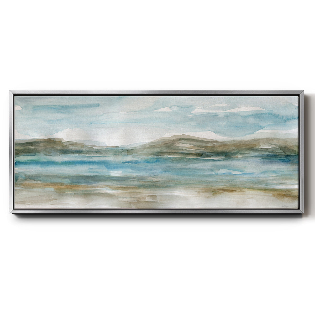 Peaceful Beach I - Floater Framed Canvas Print