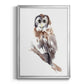 Barred Owl Impressions II - Modern Framed Canvas Print