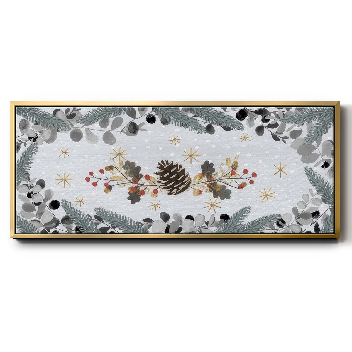 Cozy Christmas Collection D - Floater Framed Canvas Print