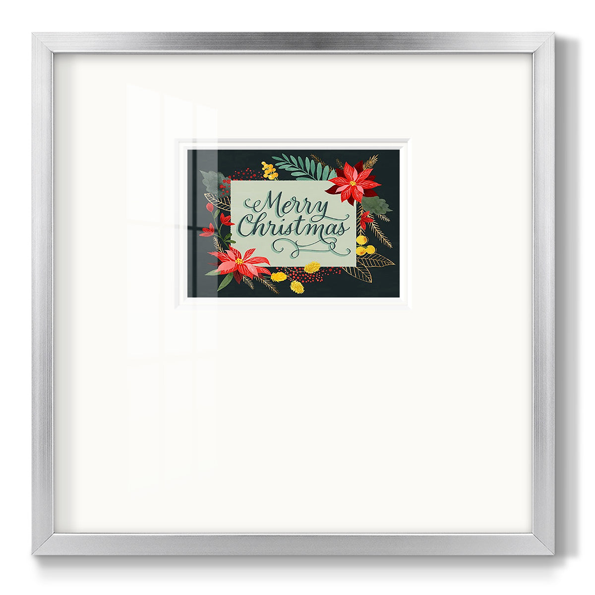 Bright Christmas Night  I Premium Framed Print Double Matboard