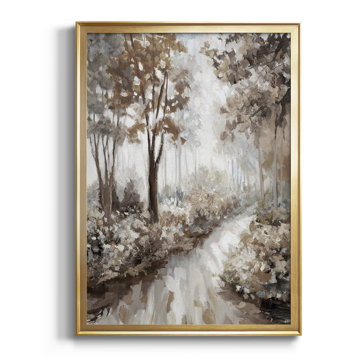 Into the Woods - Modern Framed Canvas Print