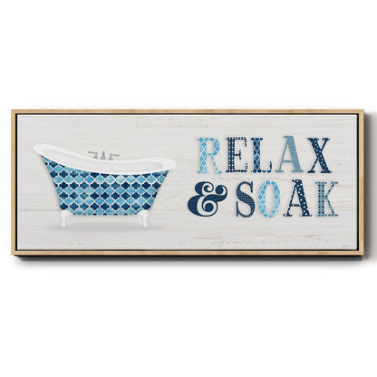 Relax and Soak - Floater Framed Canvas Print