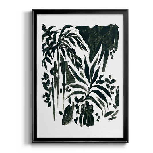 Ink Jungle II - Modern Framed Canvas Print