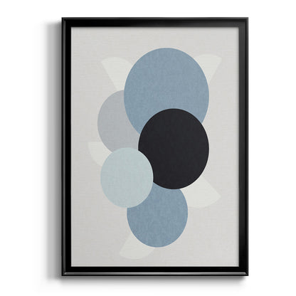 Shapely Blues II - Modern Framed Canvas Print