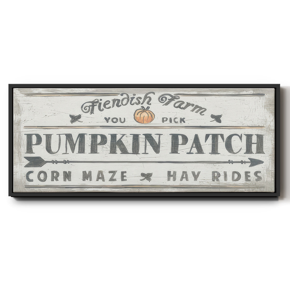 Pumpkin Patch II - Floater Framed Canvas Print