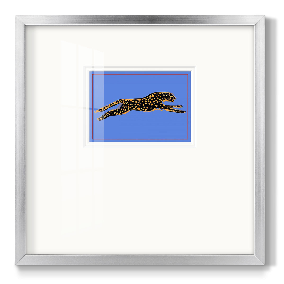 The Wild Leopard II Premium Framed Print Double Matboard