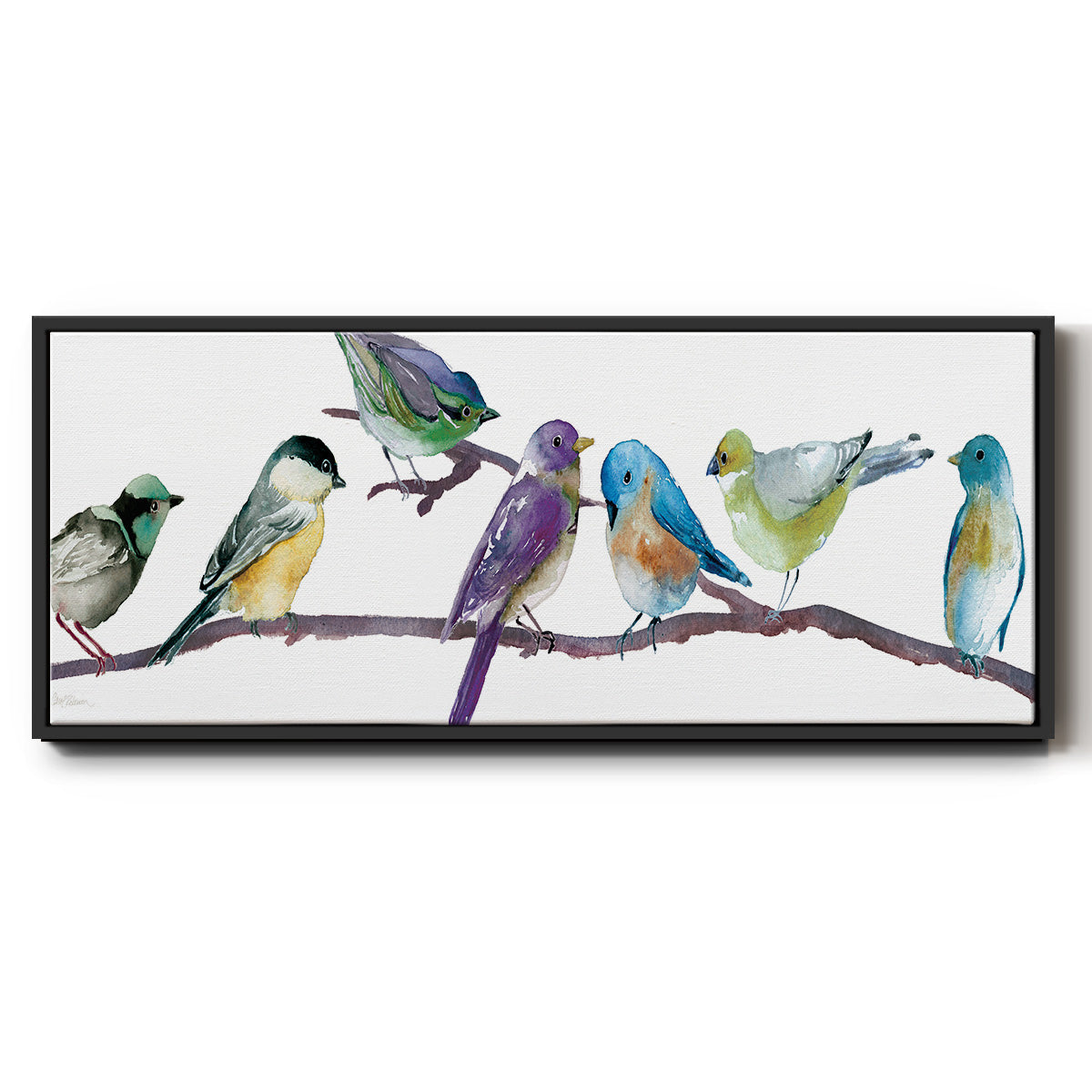 Colorful Spot - Floater Framed Canvas Print