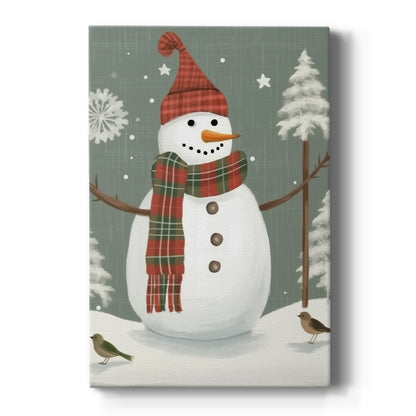 Frostlit Hearth Green - Canvas Art Print