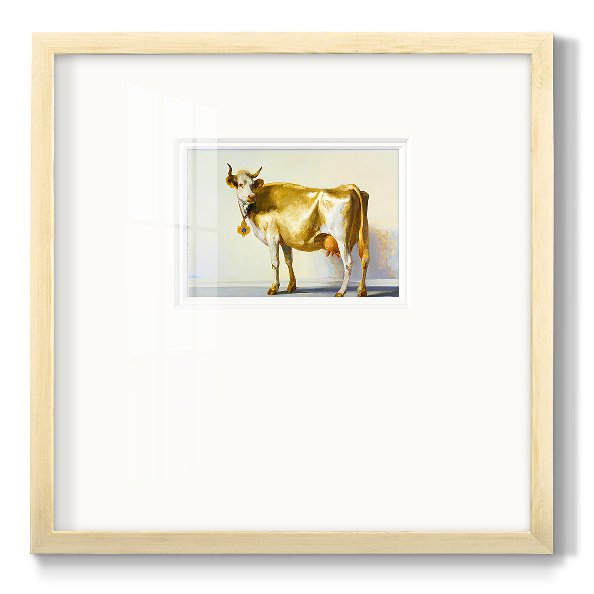 Gold Cow - Double Matboard Framed Print