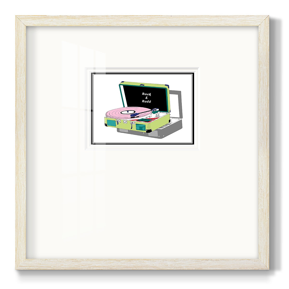 Record Shop II - Double Matboard Framed Print