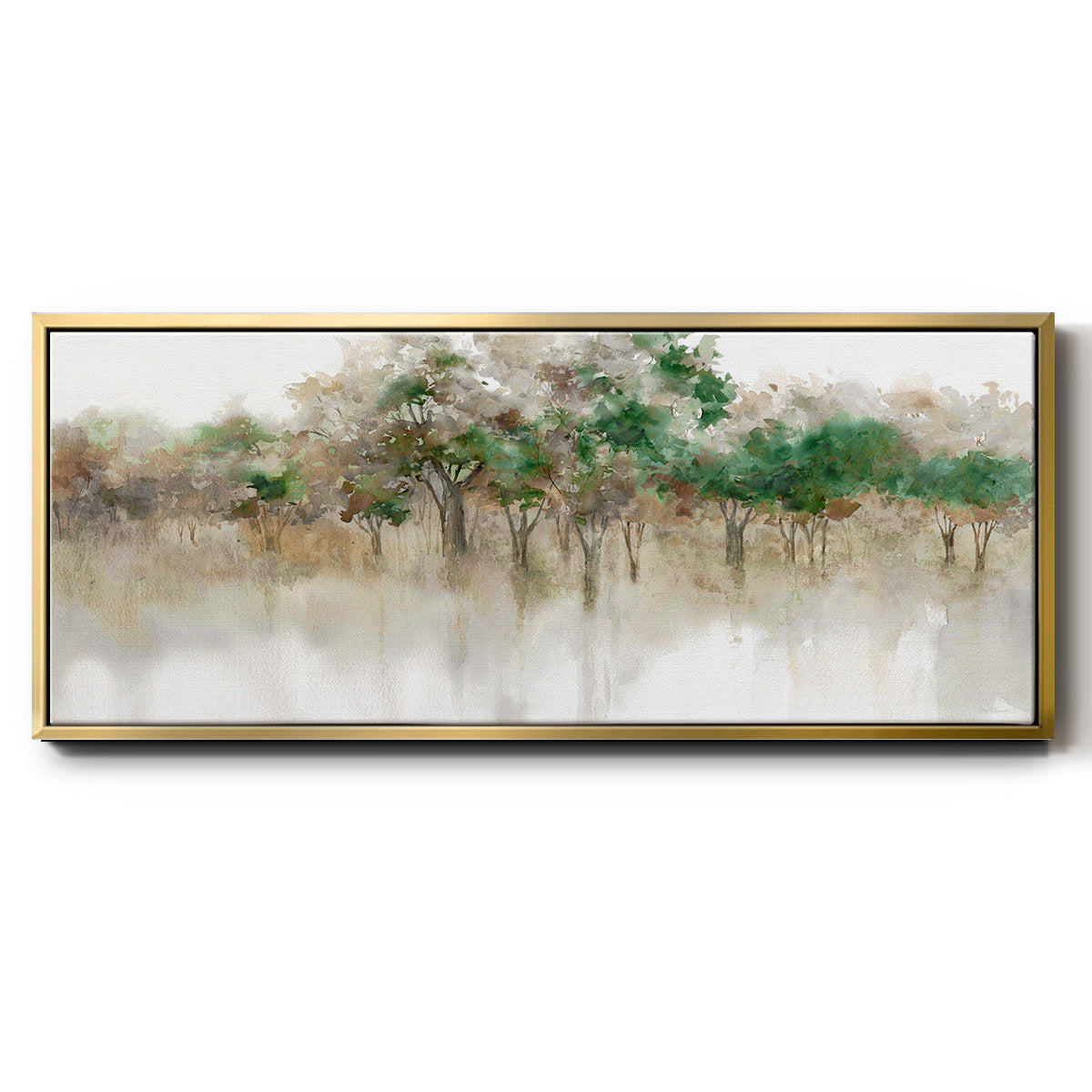 Subtle Meadow Reflections - Floater Framed Canvas Print