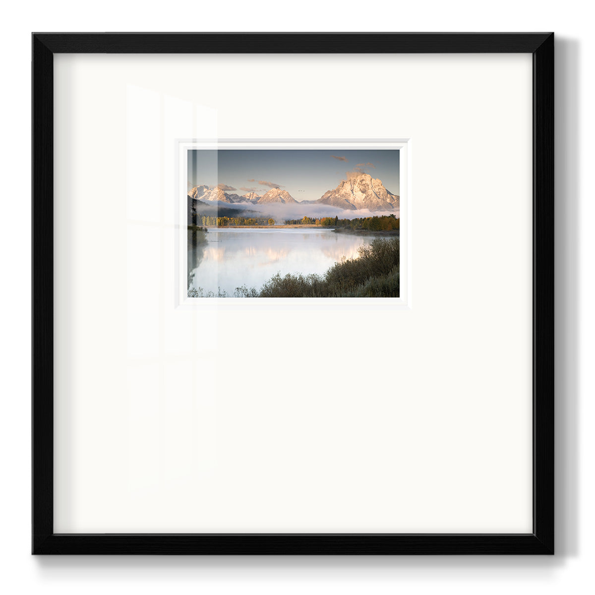Snake River Fog - Double Matboard Framed Print