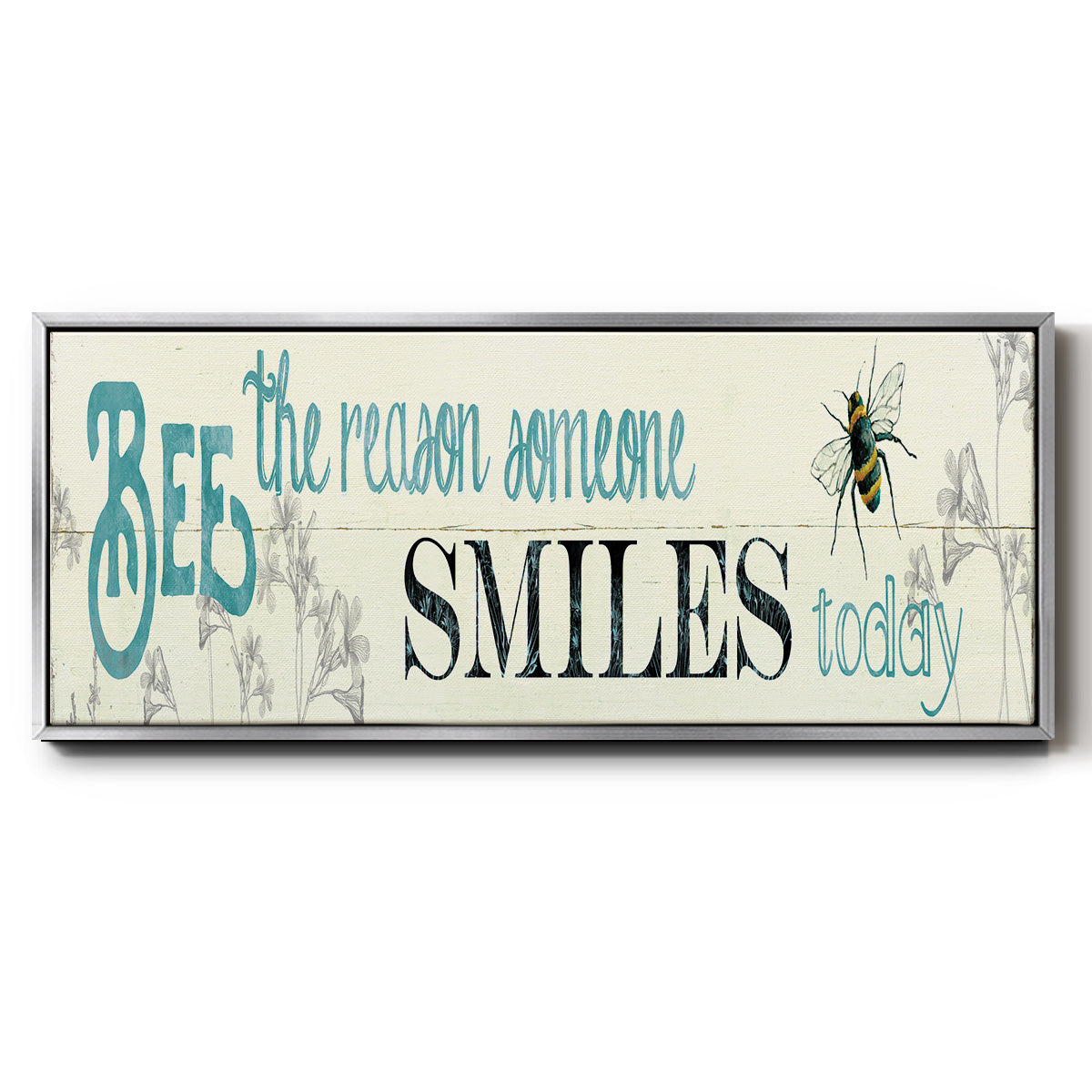 Bee The Reason - Floater Framed Canvas Print