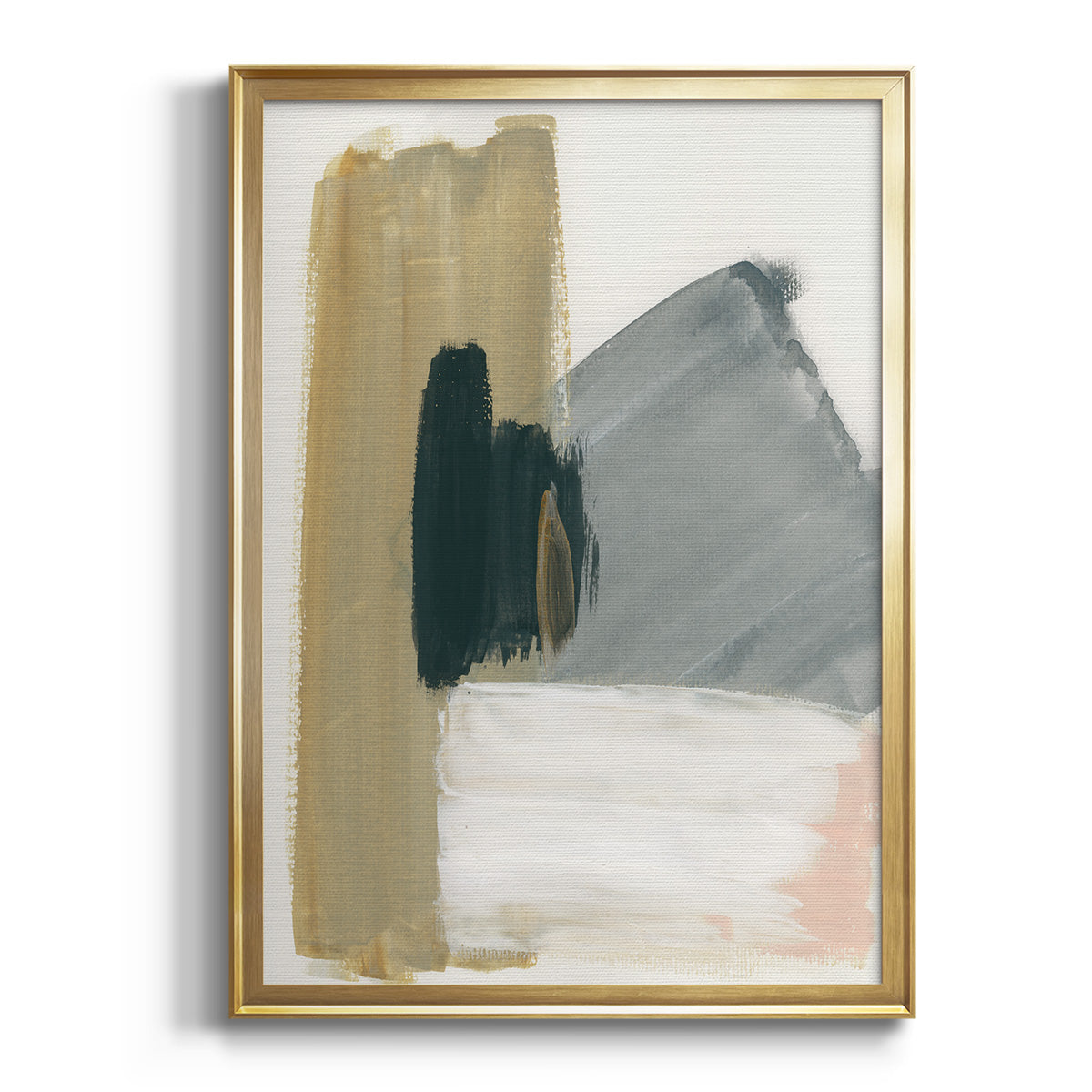 Marble Block Symmetry II - Modern Framed Canvas Print