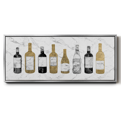 Glam Wine Bar - Floater Framed Canvas Print