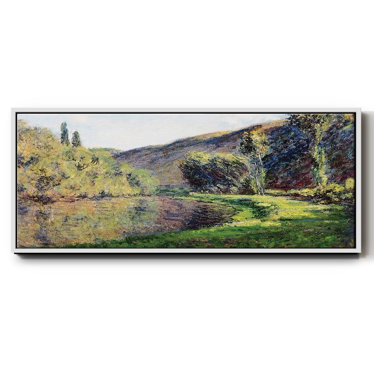 The Seine at Jeufosse, 1884 - Floater Framed Canvas Print