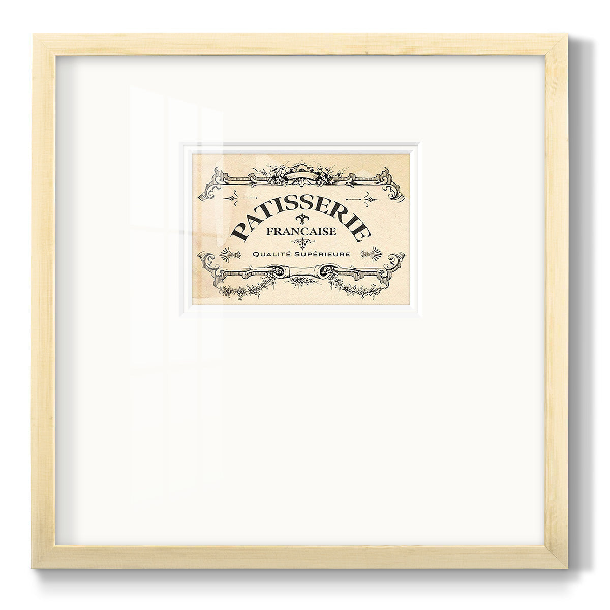 Antique French Label I - Double Matboard Framed Print
