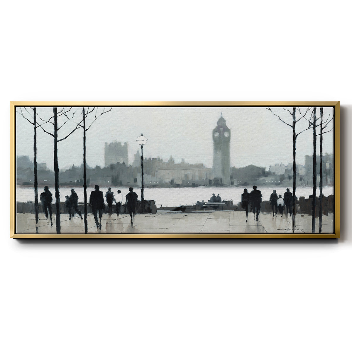 Morning London - Floater Framed Canvas Print