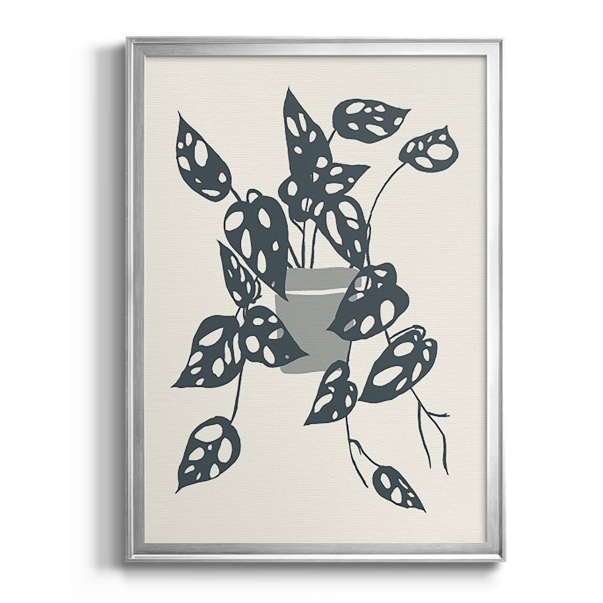 Growing Leaves IV - Modern Framed Canvas Print