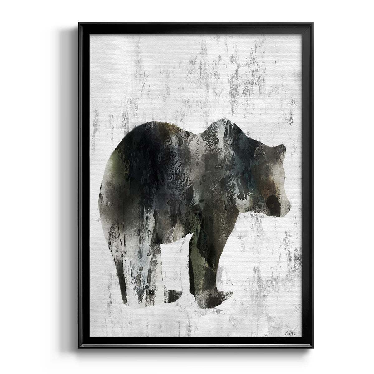 Bear Totem - Modern Framed Canvas Print