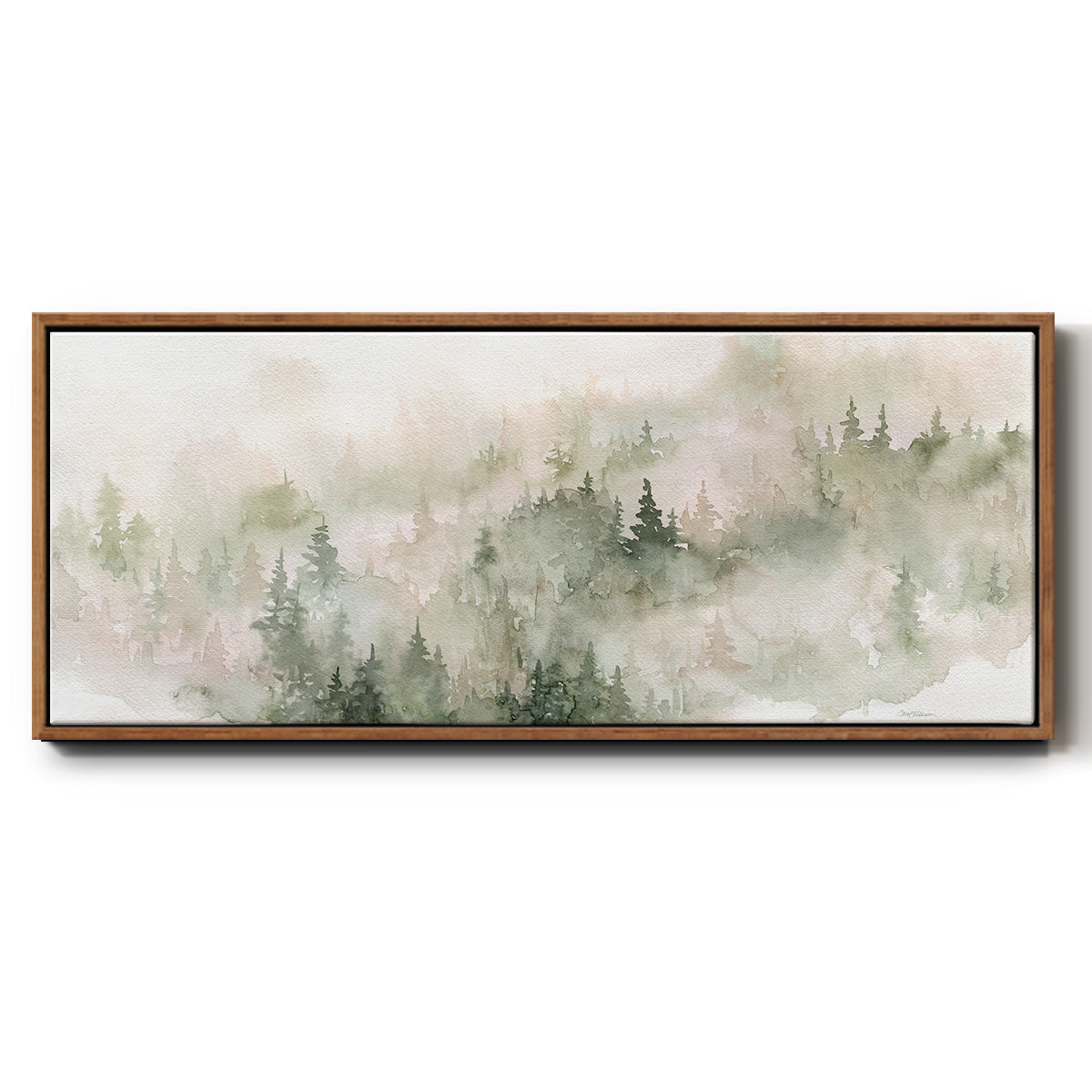 Misty Mountain Sides - Floater Framed Canvas Print