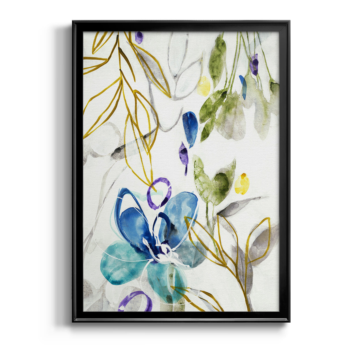 On A Whim I - Modern Framed Canvas Print