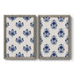 Indigo Bloom Pattern I - Premium Framed Canvas 2 Piece Set - Ready to Hang