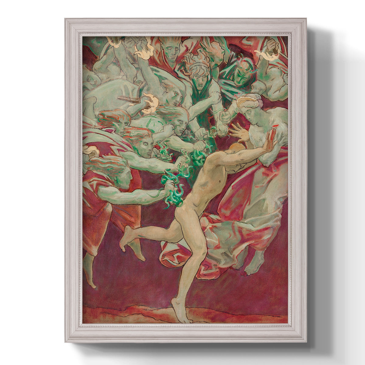 Orestes and the Furies - Ornate Framed Canvas Print