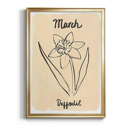 Birth Month III - Modern Framed Canvas Print