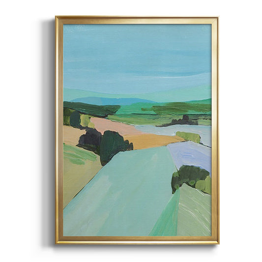 Bright Colored Countryside IV - Modern Framed Canvas Print