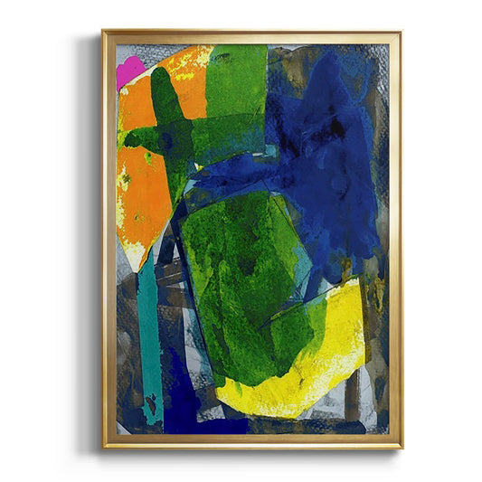 Brights Strokes I - Modern Framed Canvas Print