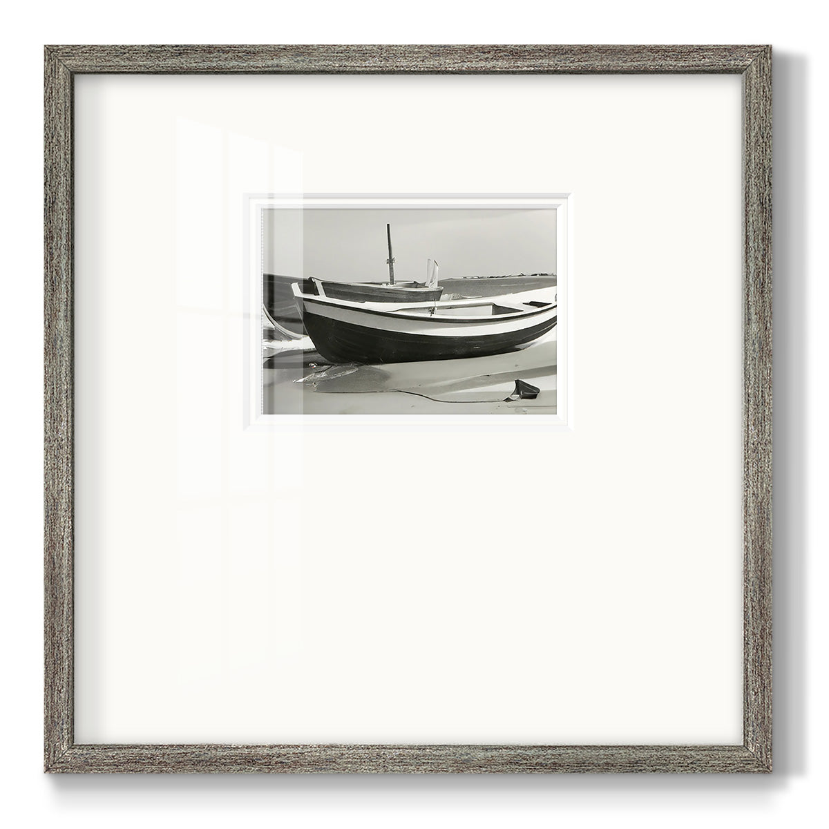 Vintage Rowboat I Premium Framed Print Double Matboard