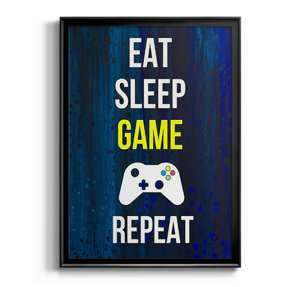 Gamer at Play V - Modern Framed Canvas Print