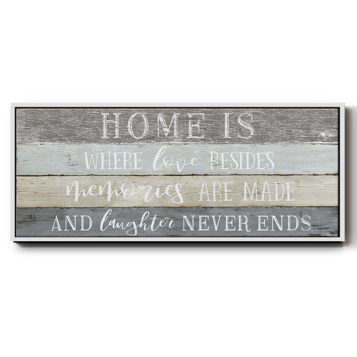 Home Is Where - Floater Framed Canvas Print
