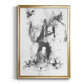 Graphite Abstract II - Modern Framed Canvas Print